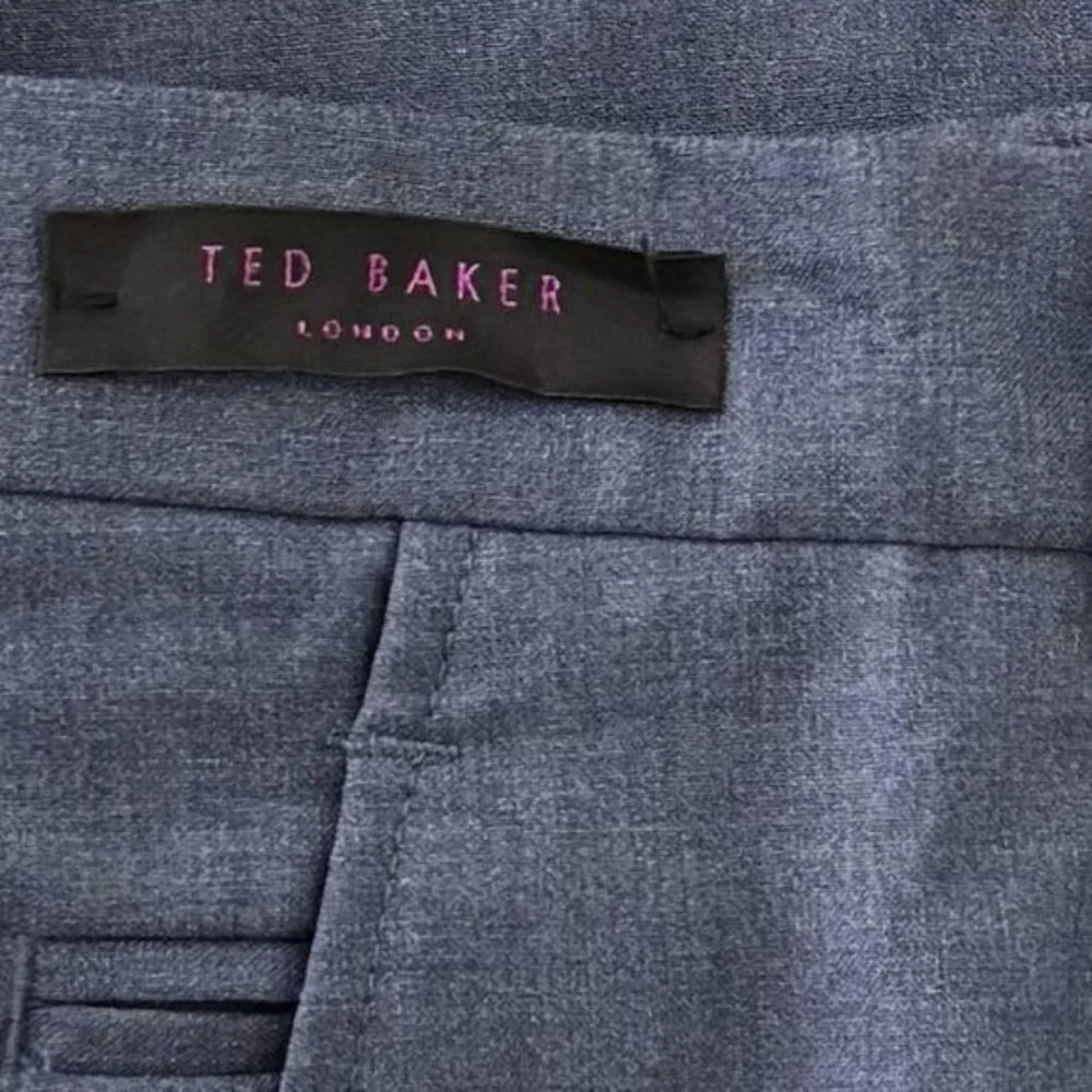 Ted Baker Pants Wool 32R X 33 Jerome Flat Front Preppy Quiet Luxury Old Money - Picture 7 of 12